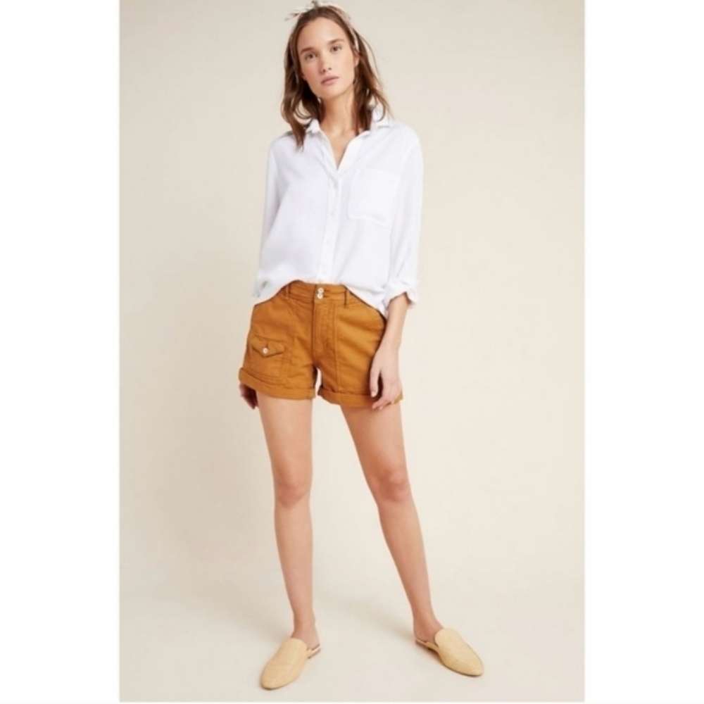 Anthropologie Rust-Tan Cargo Shorts